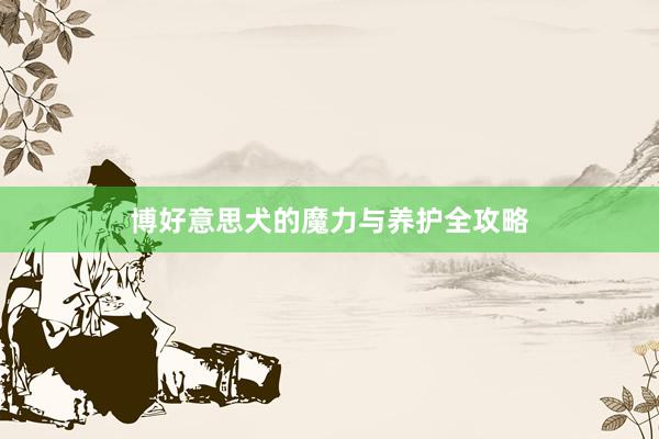 博好意思犬的魔力与养护全攻略